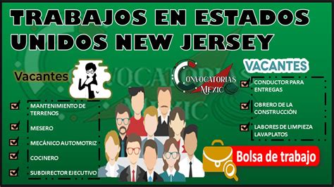 Trabajos en nj - A state with a vibrant spirit and natural wonders. New Jersey is nestled between busy urban centers and serene countryside in the northeastern US. It's known as a …